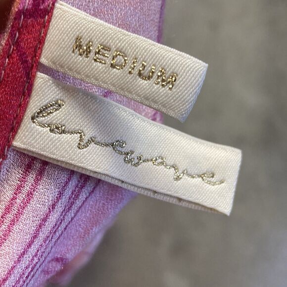 Revolve Lovewave Robe Womens Medium The‎ Hallie Maxi Pink Floral Belted - Picture 5 of 9